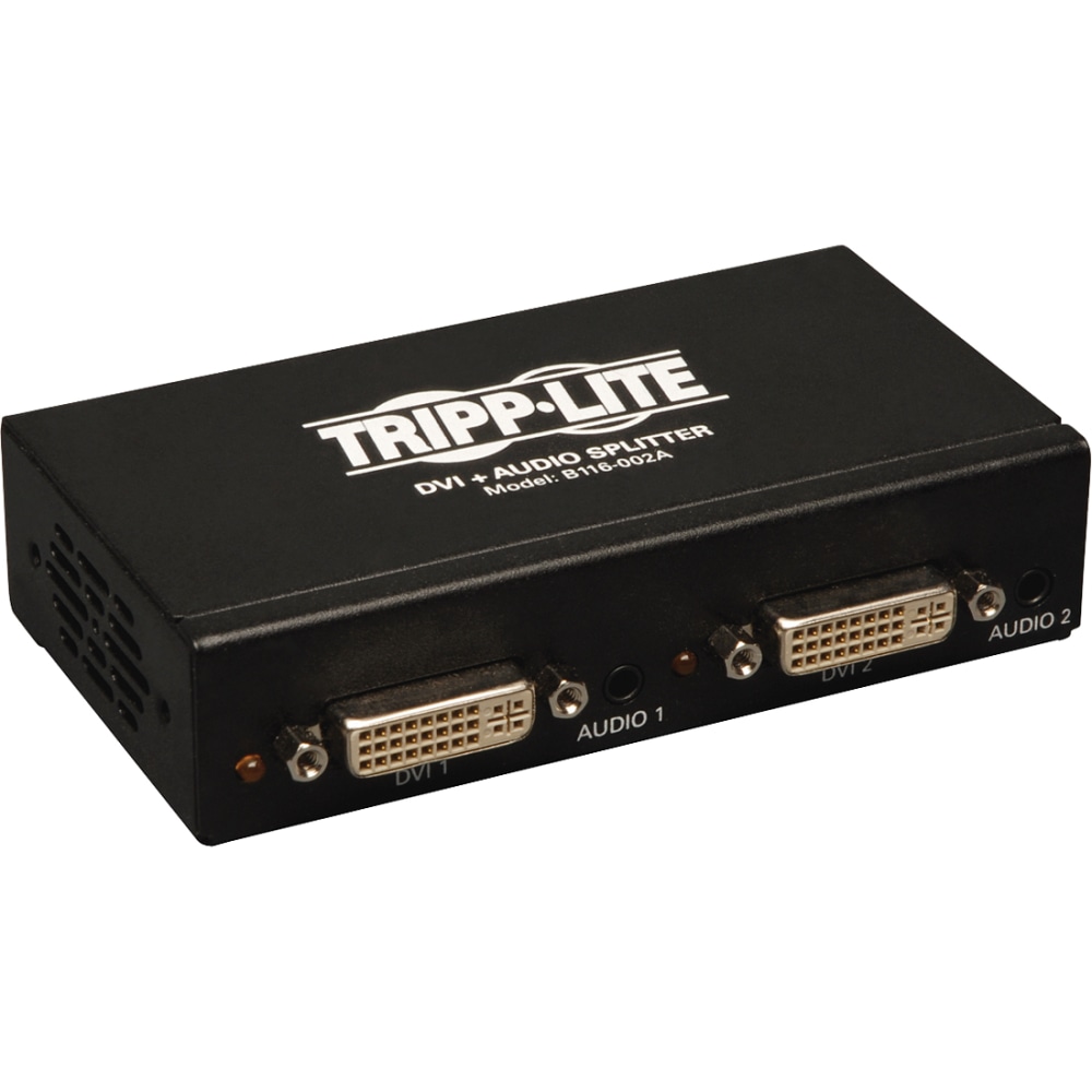 Tripp Lite 2-Port DVI Single Link Video / Audio Splitter / Booster DVIF/2xF TAA - Video/audio splitter - 2 x DVI / audio - desktop MPN:B116-002A