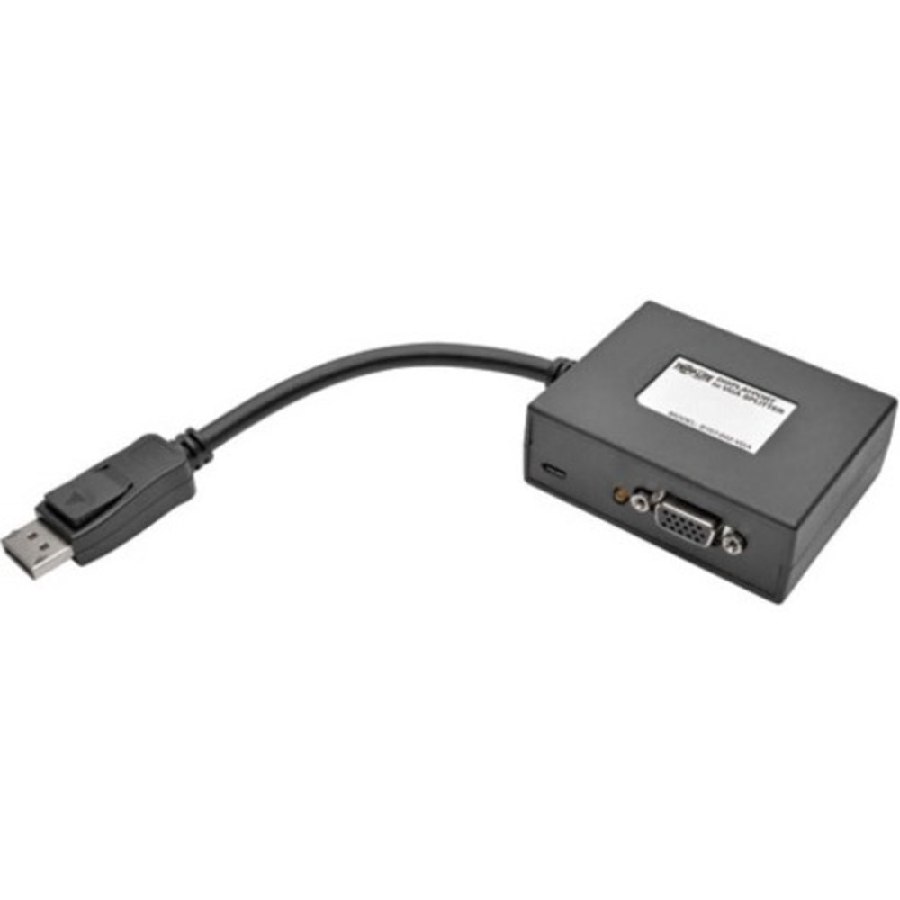 Tripp Lite 2-Port DisplayPort to VGA Video Splitter 1080p 1920x 1080 60Hz - First End: 1x DisplayPort Male Video - B157002VGA MPN:B157-002-VGA