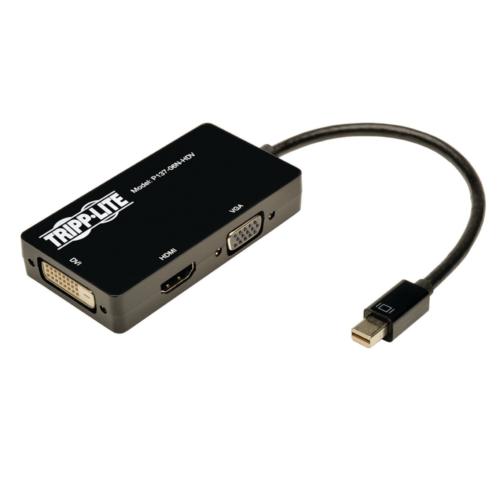 Tripp Lite 6in Mini DisplayPort to VGA / DVI / HDMI Adapter Converter mDP 6in MPN:P137-06N-HDV