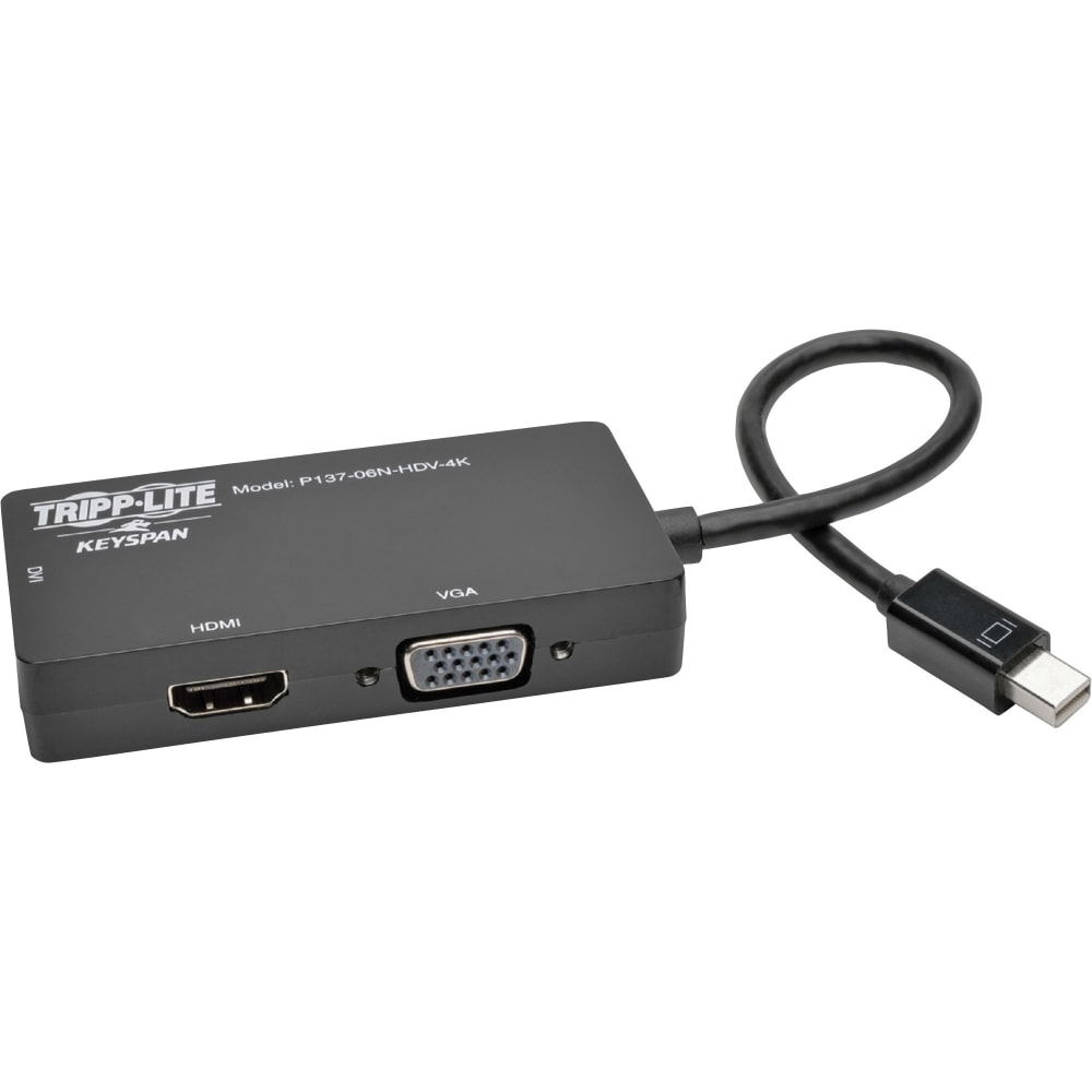 Tripp Lite 6in Mini DisplayPort To VGA / DVI / HDMI Adapter MPN:P137-06N-HDV-4K
