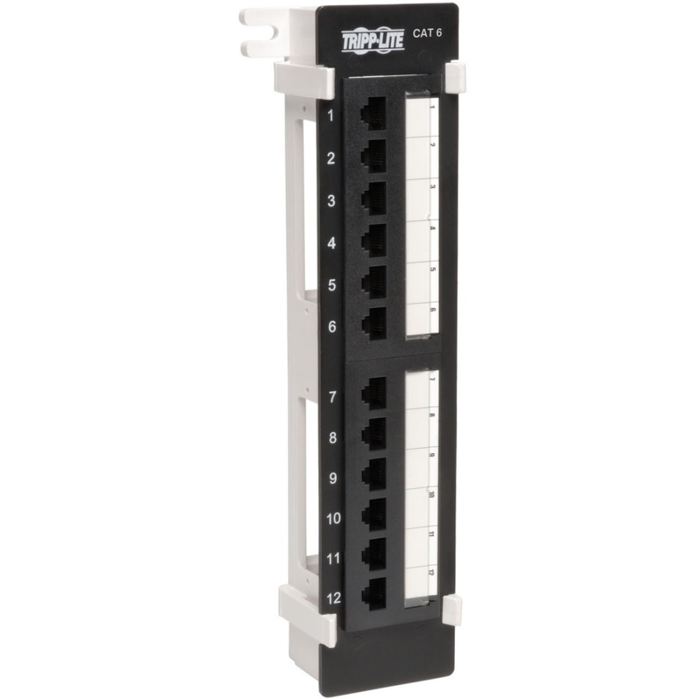 Tripp Lite by Eaton 12-Port Cat6 Wall Mount Vertical 110 Patch Panel RJ45 TAA GSA - 12 x RJ-45 MPN:N250-012