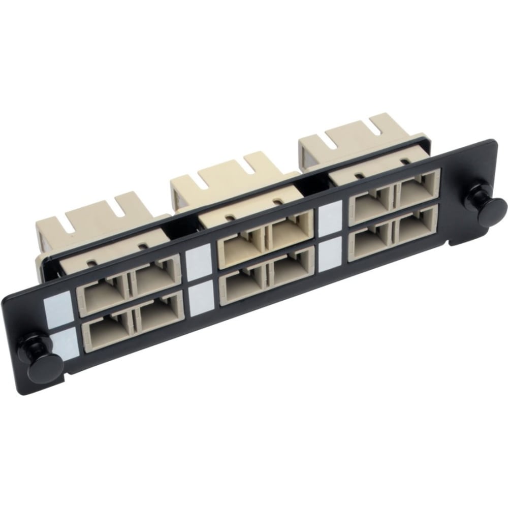 Tripp Lite Toolless Pass-Through Fiber Patch Panel MMF/SMF 6 SC Connectors - Patch panel - SC X 6 - black (Min Order Qty 2) MPN:N492-06D-SC