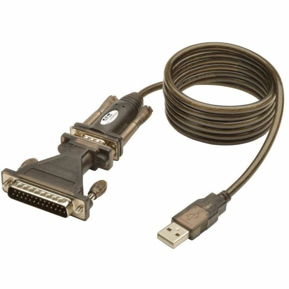 Eaton Tripp Lite Series USB to Serial Adapter Cable (USB-A to DB25 M/M), 5 ft. (1.52 m), U209005DB25 MPN:U209-005-DB25