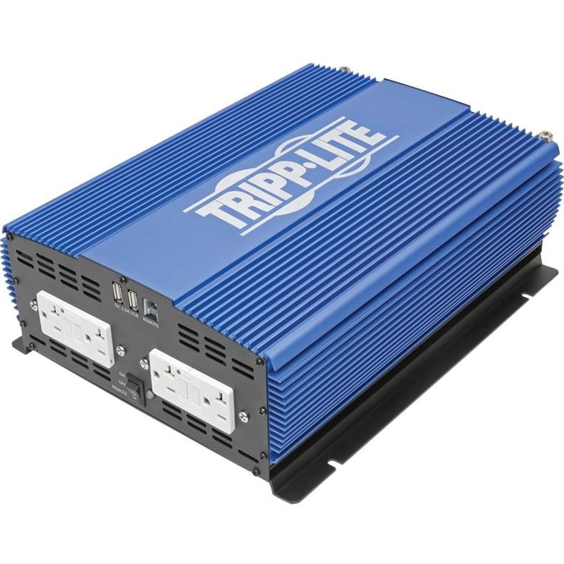 Tripp Lite 2000W Compact Power Inverter Mobile Portable w/ 4 Outlets & 2 USB Ports - DC to AC power inverter - DC 12 V - 2000 Watt - output connectors: 6 - black MPN:PINV2000HS