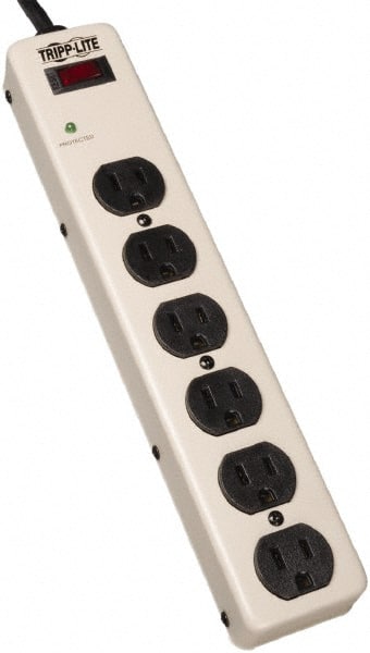 6 Outlets, 120 VAC15 Amps, 6' Cord, Power Outlet Strip MPN:PM6NS