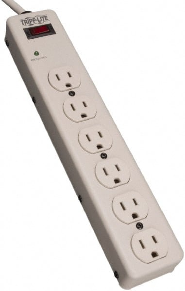 6 Outlets, 120 VAC15 Amps, 6' Cord, Power Outlet Strip MPN:TLM606HJ