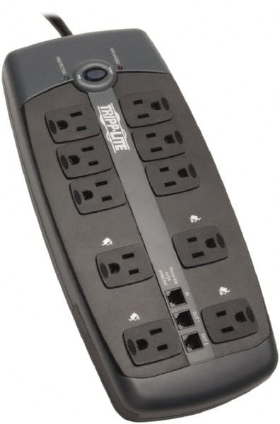 10 Outlets, 120 VAC15 Amps, 8' Cord, Power Outlet Strip MPN:TLP1008TEL