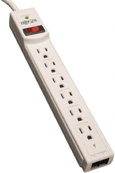 6 Outlets, 120 VAC15 Amps, 8' Cord, Power Outlet Strip MPN:TLP608TEL