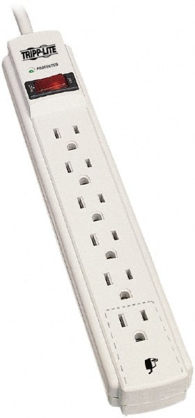 6 Outlets, 120 VAC15 Amps, 15' Cord, Power Outlet Strip MPN:TLP615