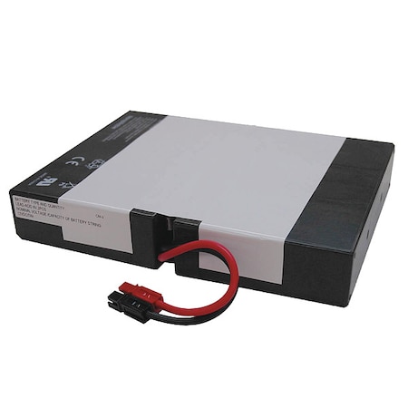 Replacement UPS Battery, SMART500RT1U, SMX500RT1U, 12V DC, 7.2 Ah, Hardwired MPN:RBC62-1U