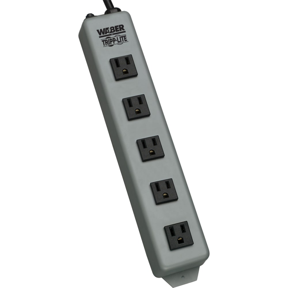 Tripp Lite Waber Industrial Power Strip 5 Outlet 6ft Cord Switchless 5-15P - Power distribution strip - 602 MPN:602