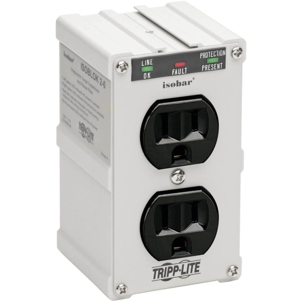Eaton Tripp Lite Series Isobar Surge Protector Wallmount Direct Plug In 2 Outlet 1410 J - Surge protector - ISOBLOK20 MPN:ISOBLOK2-0