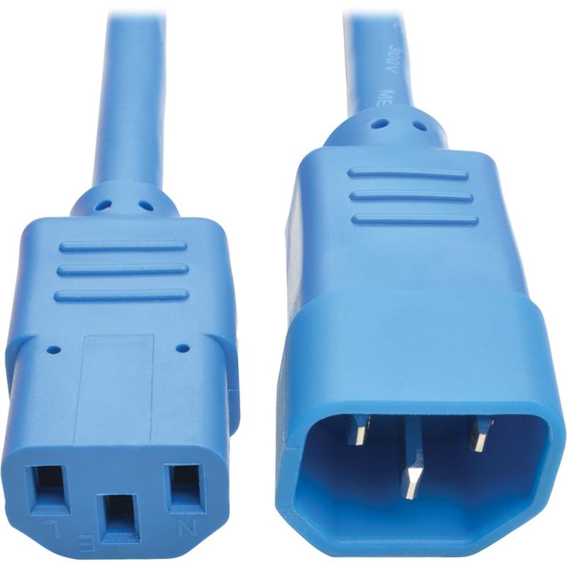 Eaton Tripp Lite Series PDU Power Cord, C13 to C14 - 10A, 250V, 18 AWG, 2 ft. (0.61 m), Blue - Power extension cable - P004002ABL MPN:P004-002-ABL