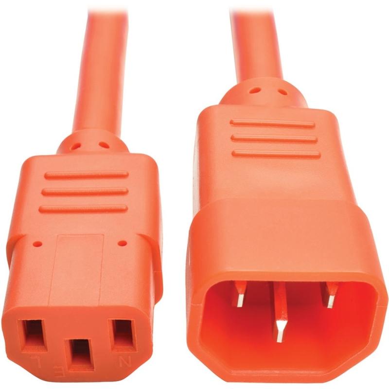 Eaton Tripp Lite Series PDU Power Cord, C13 to C14 - 10A, 250V, 18 AWG, 3 ft. (0.91 m), Orange - Power extension cable - P004003AOR MPN:P004-003-AOR