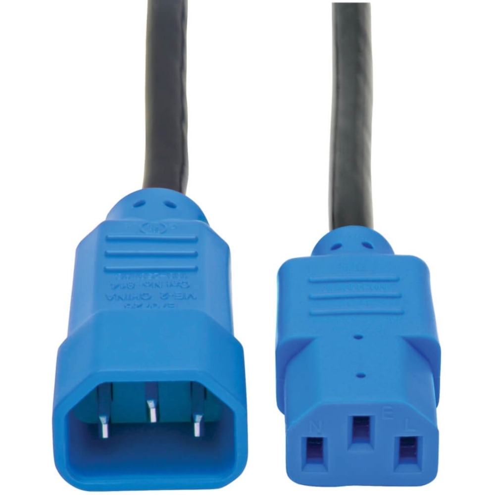 Eaton Tripp Lite Series PDU Power Cord, C13 to C14 - 10A, 250V, 18 AWG, 4 ft. (1.22 m), Blue - Power extension cable - P004004BL MPN:P004-004-BL