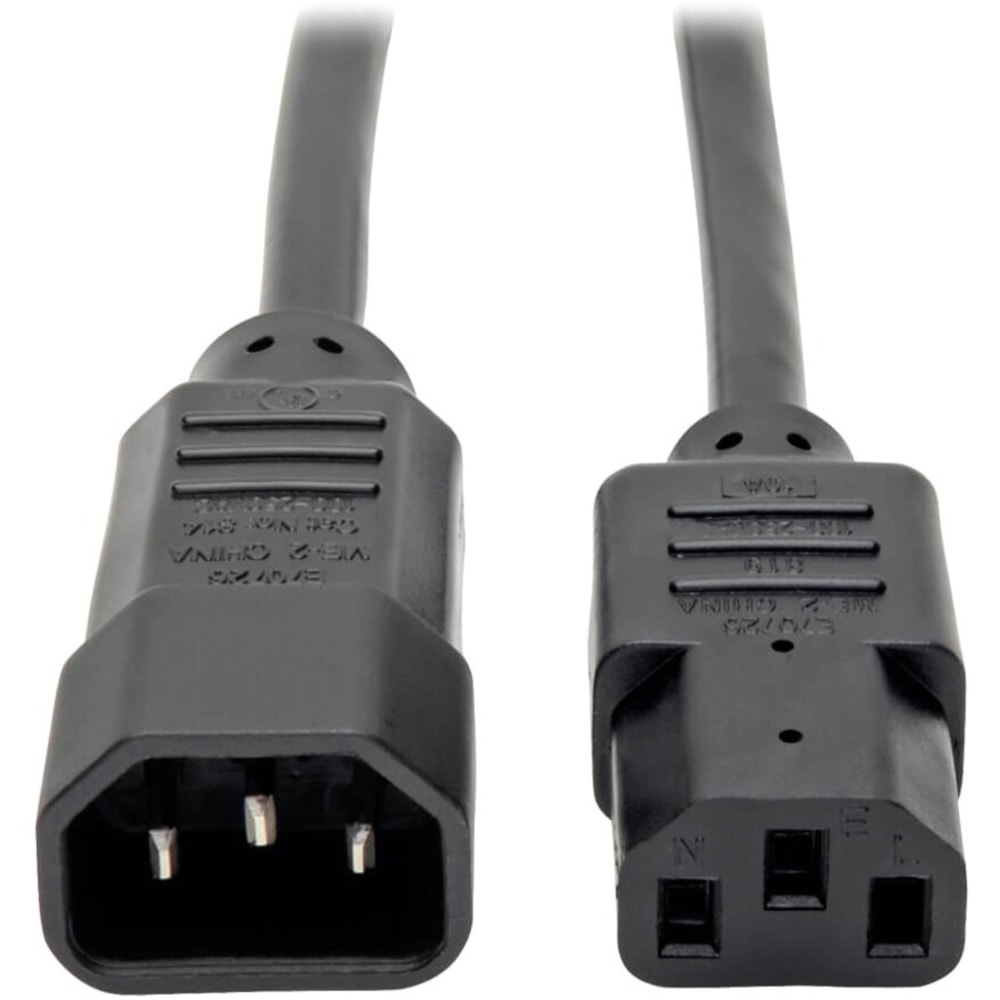 Eaton Tripp Lite Series PDU Power Cord, C13 to C14 - 10A, 250V, 18 AWG, 10 ft. (3.05 m), Black - Power extension cable - P004010 MPN:P004-010
