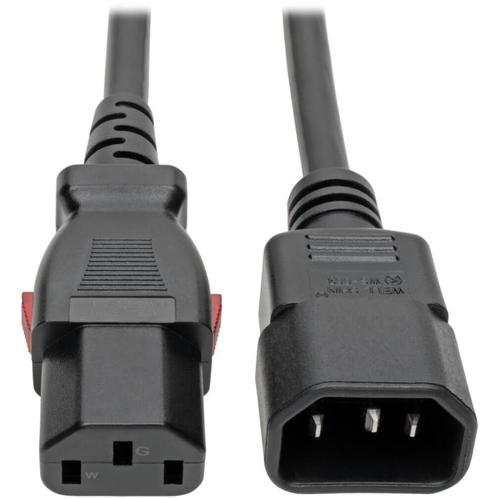 Eaton Tripp Lite Series Power Extension Cord, Locking C13 to C14 PDU Style - 10A, 250V, 18 AWG, 2 ft. (0.61 m) - P004L02 MPN:P004-L02