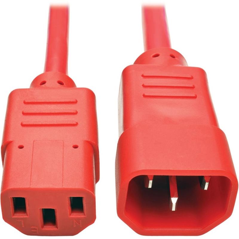 Eaton Tripp Lite Series Heavy-Duty PDU Power Cord, C13 to C14 - 15A, 250V, 14 AWG, 6 ft. (1.83 m), Red - P005006ARD MPN:P005-006-ARD