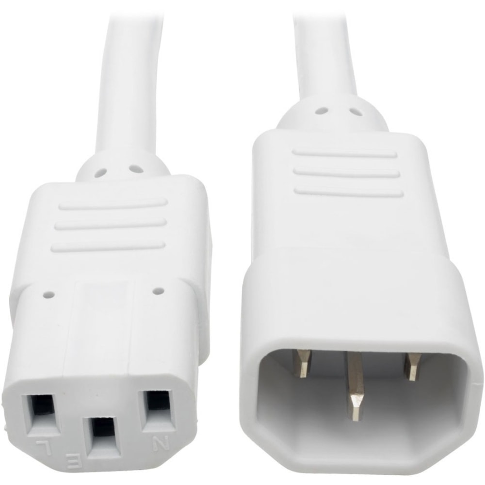Eaton Tripp Lite Series Heavy-Duty PDU Power Cord, C13 to C14 - 15A, 250V, 14 AWG, 6 ft. (1.83 m), White - P005006AWH MPN:P005-006-AWH