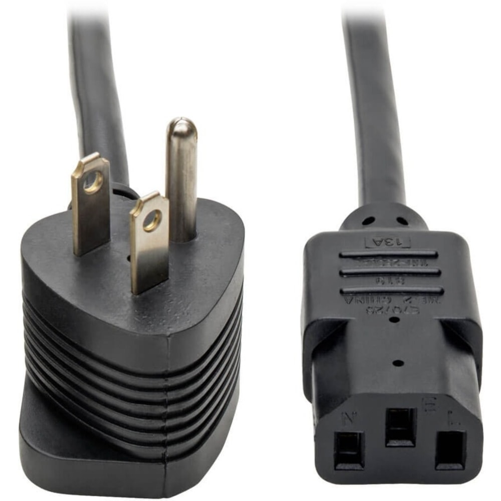 Eaton Tripp Lite Series Piggyback Extension Cord, NEMA 5-15P/5-15R to C13 - 13A, 125V, 16 AWG, 6 ft. (1.83 m), Black - P006006515MF MPN:P006-006-515MF
