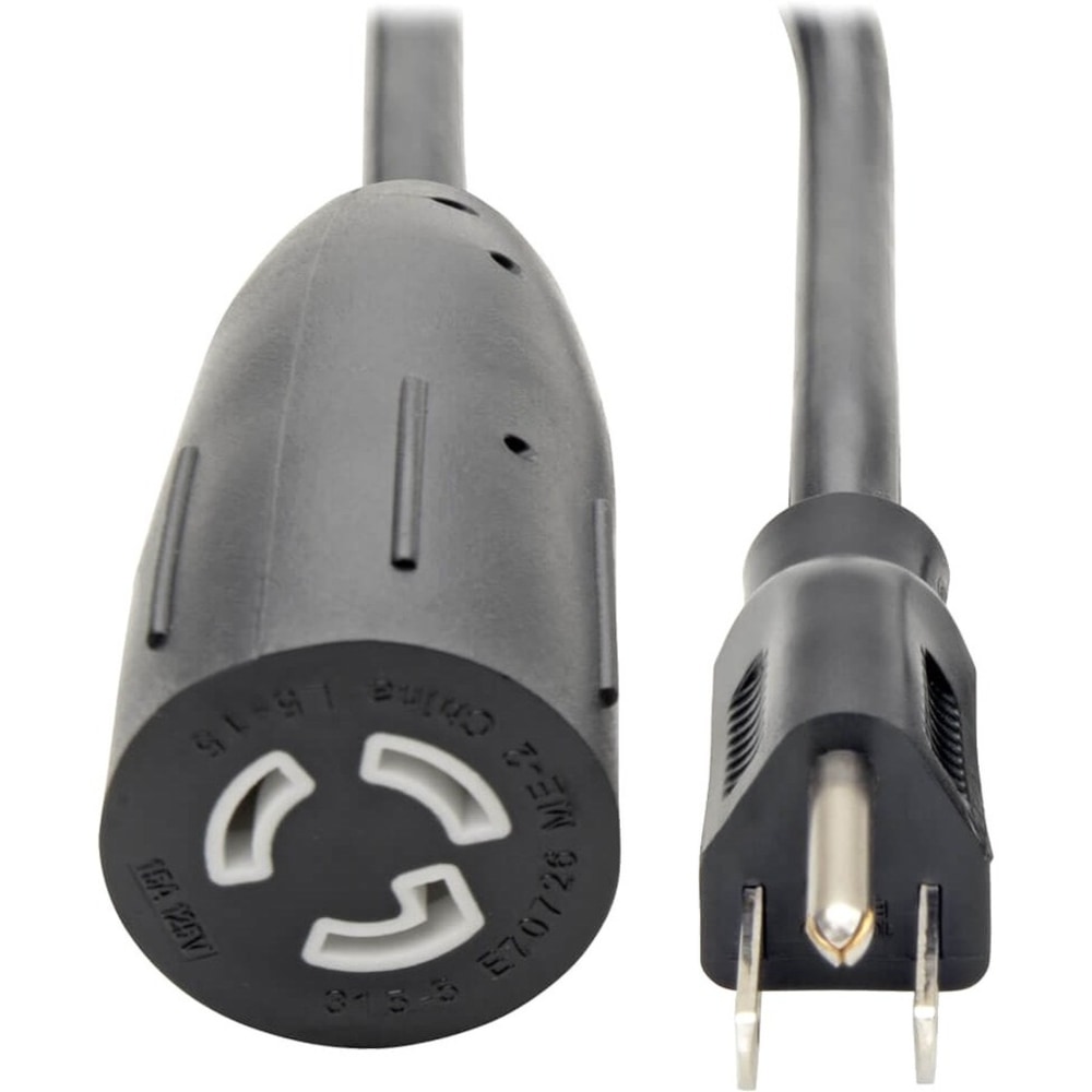Eaton Tripp Lite Series Heavy-Duty Power Extension Cable, NEMA L5-15R to NEMA 5-15P - 15A, 120V, 14 AWG, 1 ft. (0.31 m), Black - P023001 MPN:P023-001
