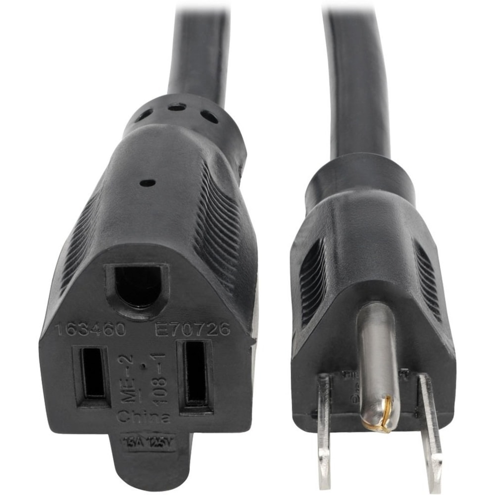 Eaton Tripp Lite Series Power Extension Cord, NEMA 5-15P to NEMA 5-15R - Heavy-Duty, 15A, 120V, 14 AWG, 6 ft. (1.83 m), Black - P024006 MPN:P024-006