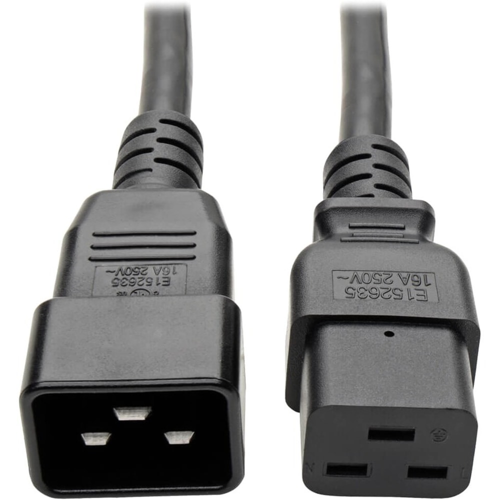 Eaton Tripp Lite Series Power Extension Cord, C19 to C20 - Heavy-Duty, 15A, 250V, 14 AWG, 6 ft. (1.83 m), Black - P03600615A MPN:P036-006-15A