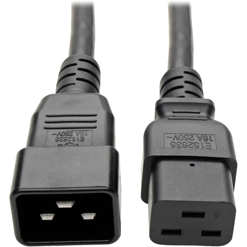 Eaton Tripp Lite Series Power Extension Cord, C19 to C20 - Heavy-Duty, 20A, 250V, 12 AWG, 6 ft. (1.83 m), Black - P036006 MPN:P036-006