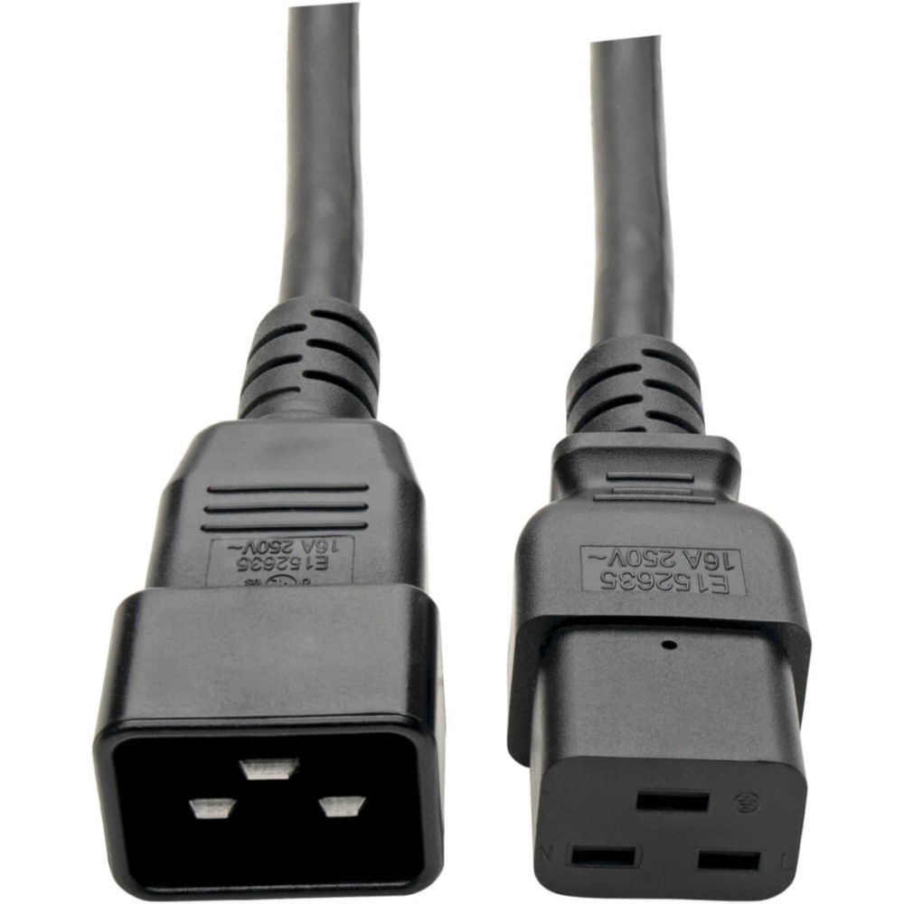Tripp Lite 10ft Power Cord Extension Cable C19 to C20 Heavy Duty 15A 14AWG 10ft, P03601015A MPN:P036-010-15A