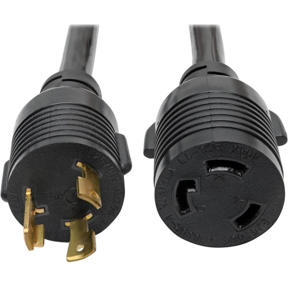 Eaton Tripp Lite Series Power Extension Cord, NEMA L6-30P to NEMA L6-30R - Heavy-Duty, 30A, 250V, 10 AWG, 14 ft. (4.27 m), Black - P041014 MPN:P041-014