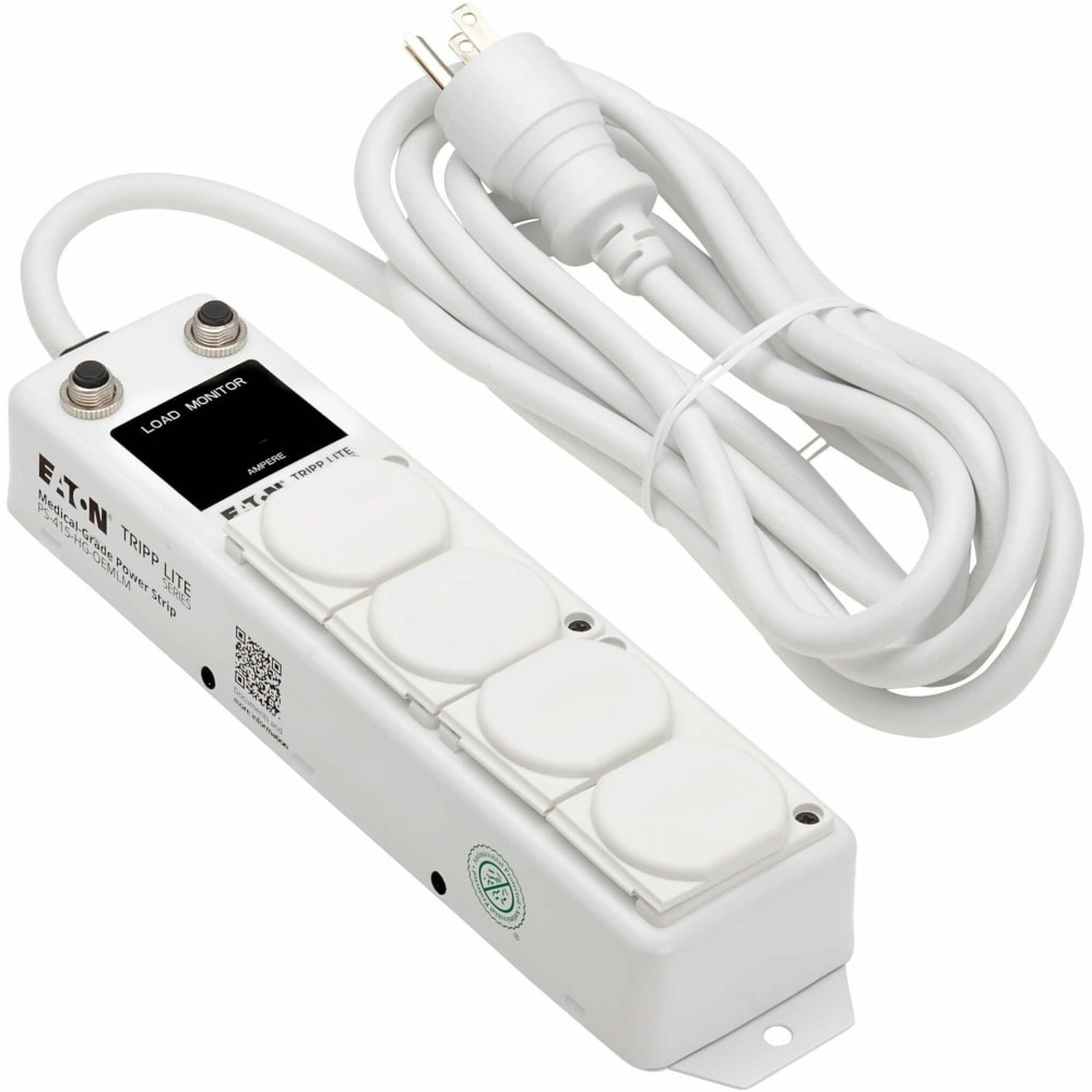 Eaton Tripp Lite Series UL 1363A Medical-Grade Power Strip for Patient Care, 4 Hospital-Grade Outlets, 2 ft. (0.6 m) Cord, PS402HGOEMLM MPN:PS-402-HG-OEMLM