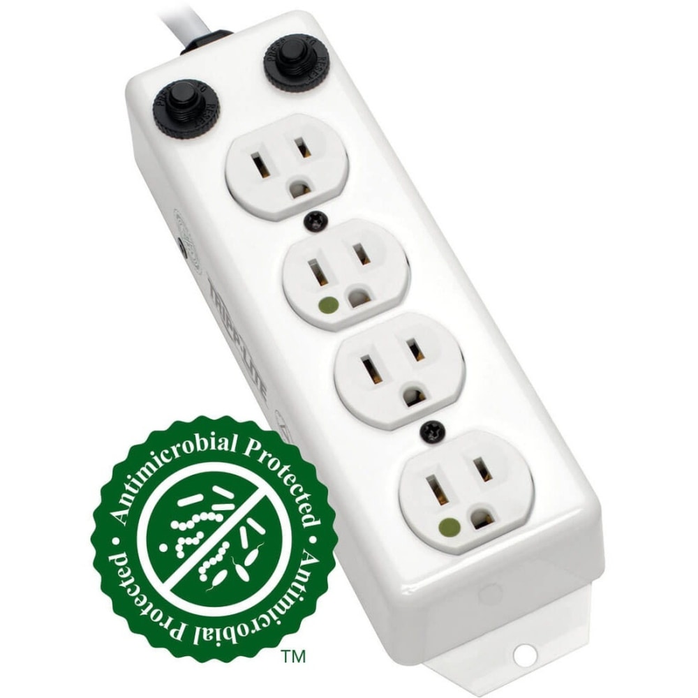 Tripp Lite Safe-IT UL 1363A Medical-Grade Power Strip for Patient-Care Vicinity 4x 15A Hospital-Grade Outlets Safety Covers 7 ft. Cord MPN:PS-407-HG-OEM