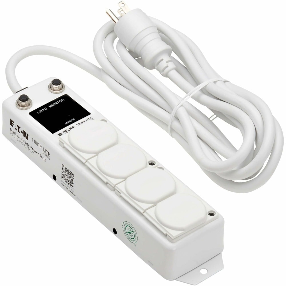 Eaton Tripp Lite Series UL 1363A Medical-Grade Power Strip for Patient Care, 4 Hospital-Grade Outlets, 15 ft. (4.6 m) Cord, PS415HGOEMLM MPN:PS-415-HG-OEMLM