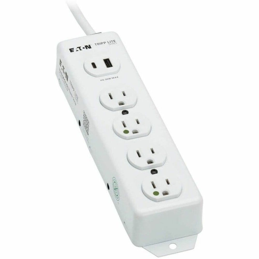 Eaton Tripp Lite Series UL 1363 Medical-Grade Power Strip, 4 Hospital-Grade Outlets, 15 ft. Cord, PS415HGUSB MPN:PS-415-HGUSB