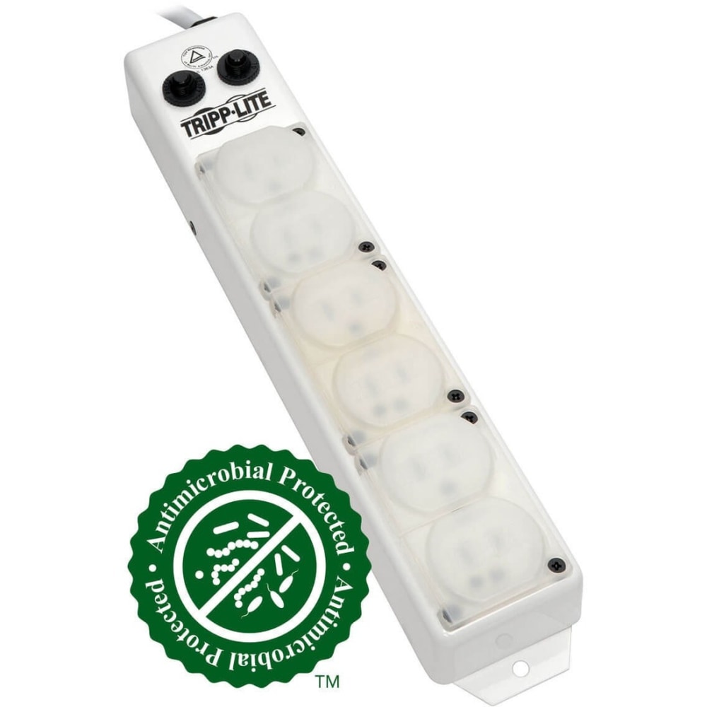 Tripp Lite Safe-IT UL 1363A Medical-Grade Power Strip for Patient-Care Vicinity 6x 15A Hospital-Grade Outlets Safety Covers 7 ft. Cord MPN:PS-607-HG-OEM