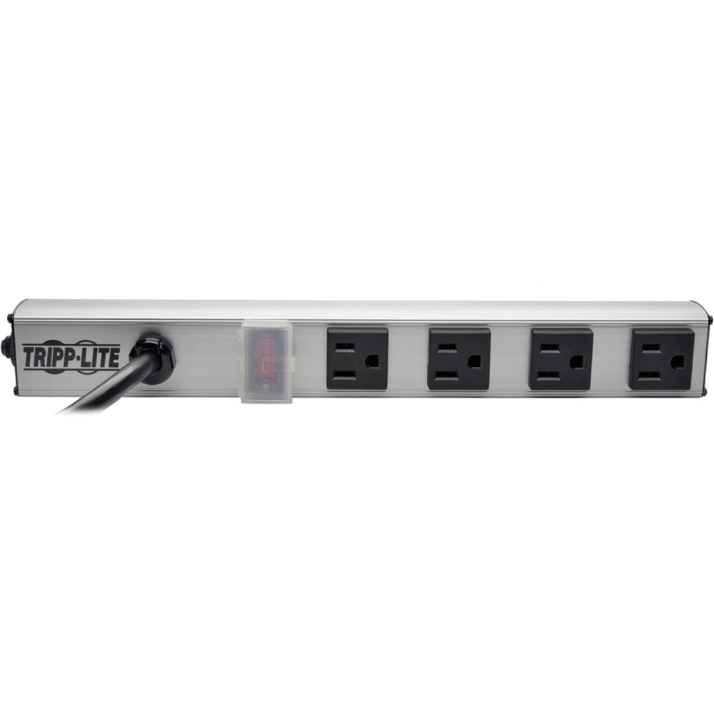 Eaton Tripp Lite Series 4-Outlet Power Strip, 10 ft. Cord, NEMA 5-15P Plug, 12 in. - Power strip (rac - PS120410 MPN:PS120410
