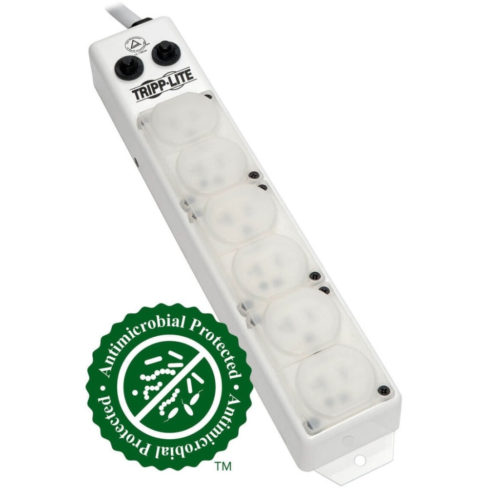 Tripp Lite Safe-IT UL 1363A Medical-Grade Power Strip for Patient-Care Vicinity 6x 20A Hospital-Grade Outlets Safety Covers 7 ft. Cord MPN:PS607HG20AOEM