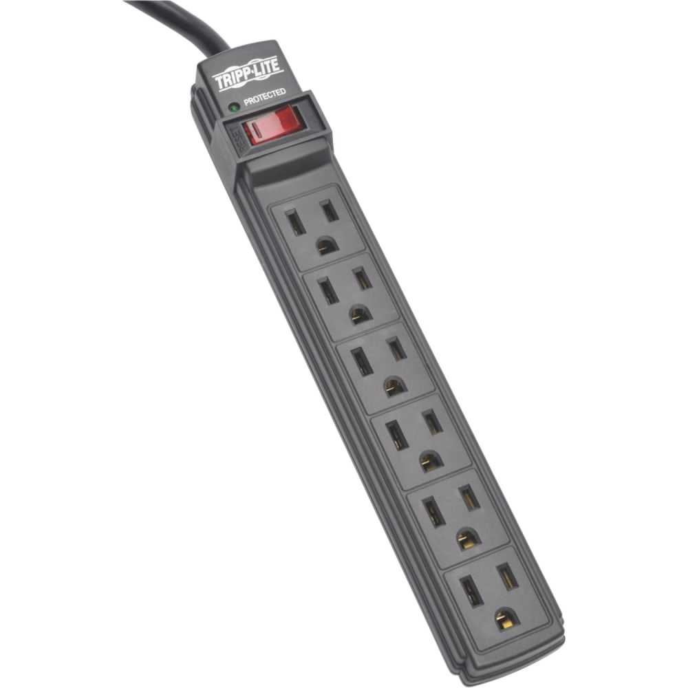Eaton Tripp Lite Series Power Strip 6 Outlet NEMA 5-15R AC 6ft Cord 5-15P Black Housing - Power strip - PS66B MPN:PS66B
