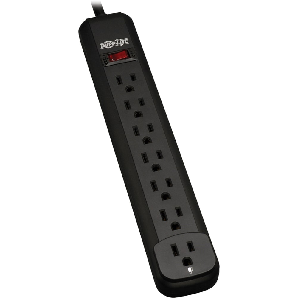 Tripp Lite Power Strip 120V 5-15R 7 Outlet 12ft Cord 5-15P Black - Power strip - 15 A - AC 120 V - 1.8 kW - PS712B MPN:PS712B