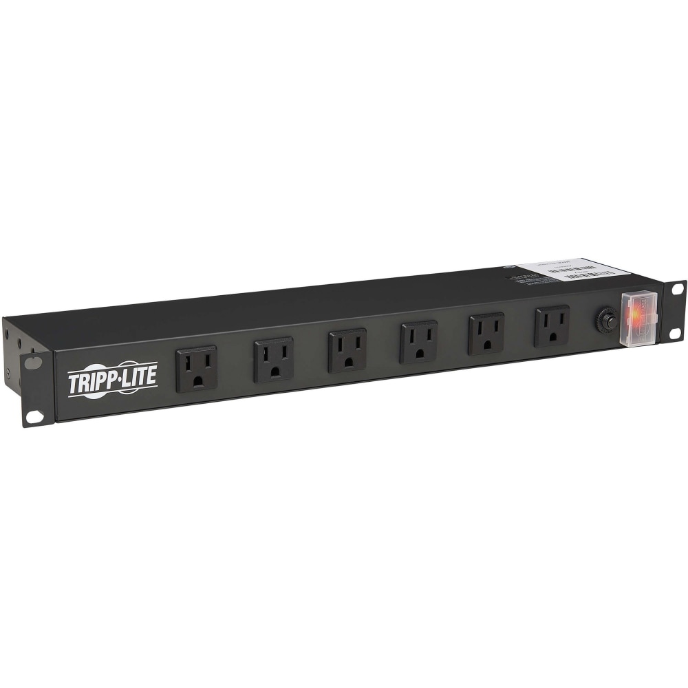Tripp Lite 1U Rack-Mount Power Strip with 12 Right-Angle Outlets MPN:RS-1215-RA