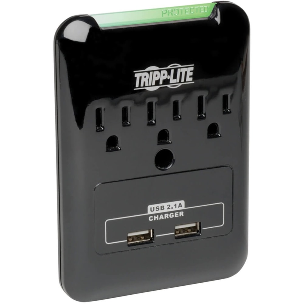 Eaton Tripp Lite Series 3-Outlet Surge Protector, Direct Plug-In, 540 Joules, 3.4 A USB Charger, Diagnostic LED - SK30USB MPN:SK30USB
