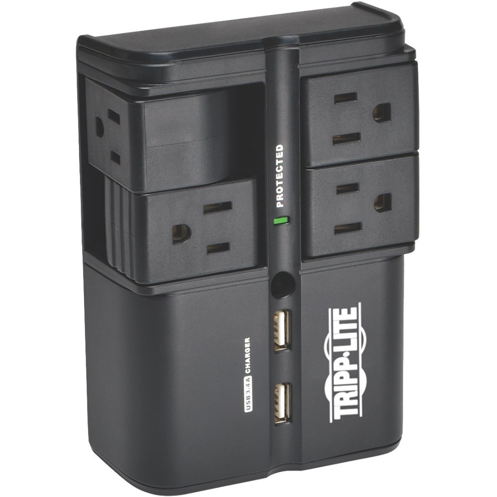Tripp Lite Surge 4 Outlet 3.4A USB Charger Tablet Smartphone Ipad Iphone - Surge protector - 15 A - AC 120 V - SK40RUSBB MPN:SK40RUSBB