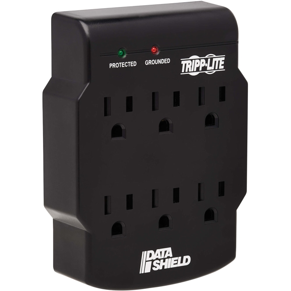 Tripp Lite Surge Protector Wallmount Direct Plug In 120V 6 Outlet 540 Joules Black, SK60B MPN:SK6-0B