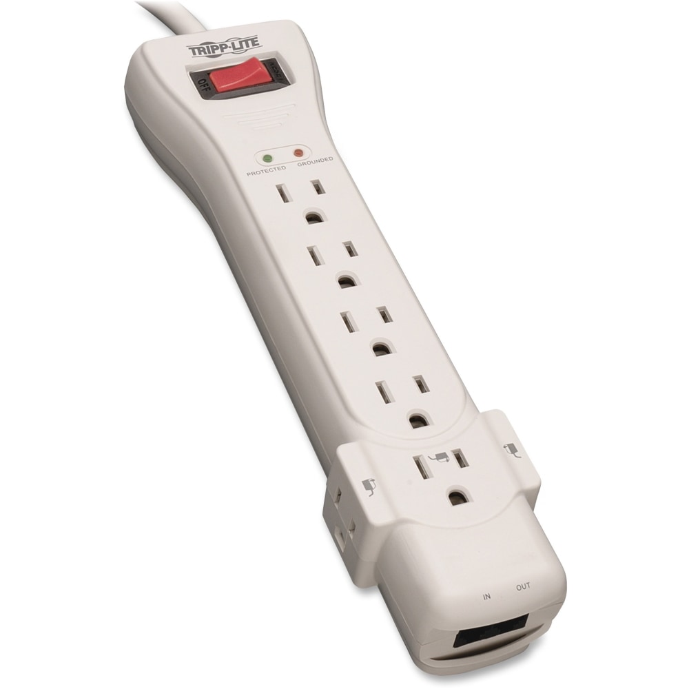 Tripp Lite Protect It! Seven-Outlet Surge Suppressor, 7ft Cord MPN:SUPER7TEL