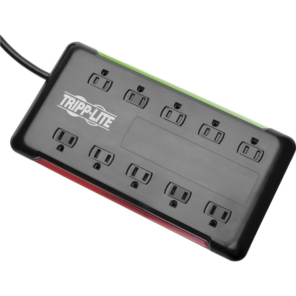 Tripp Lite 10-Outlet Surge Protector Power Strip 6ft Cord 2880 Joules Black - Surge protector - 15 A - TLP1006B MPN:TLP1006B