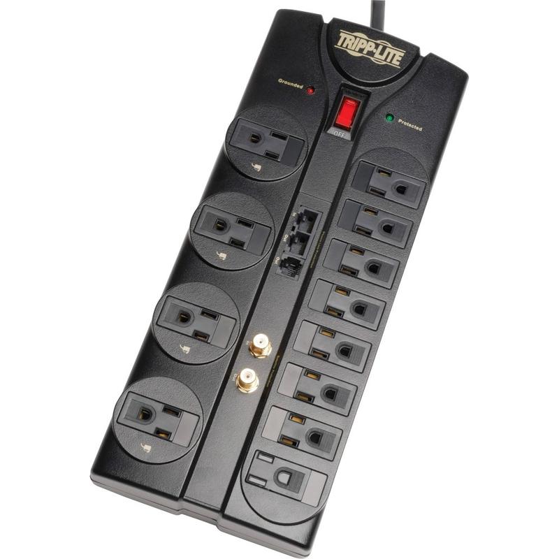 Tripp Lite Protect It! 12-Outlet Surge Suppressor, 8ft MPN:TLP1208SAT