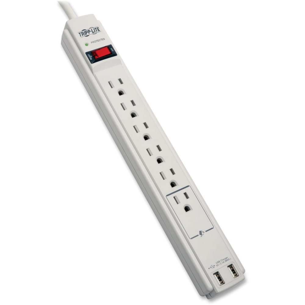 Eaton Tripp Lite Series Protect It! 6-Outlet Surge Protector, 6ft, 990 Joules, TLP606USB MPN:TLP606USB