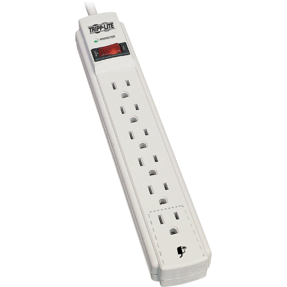Eaton Tripp Lite Series Surge Protector Power Strip 120V 6 Outlet 8ft Cord 990 Joule Flat Plug - Surge protector - TLP608 MPN:TLP608