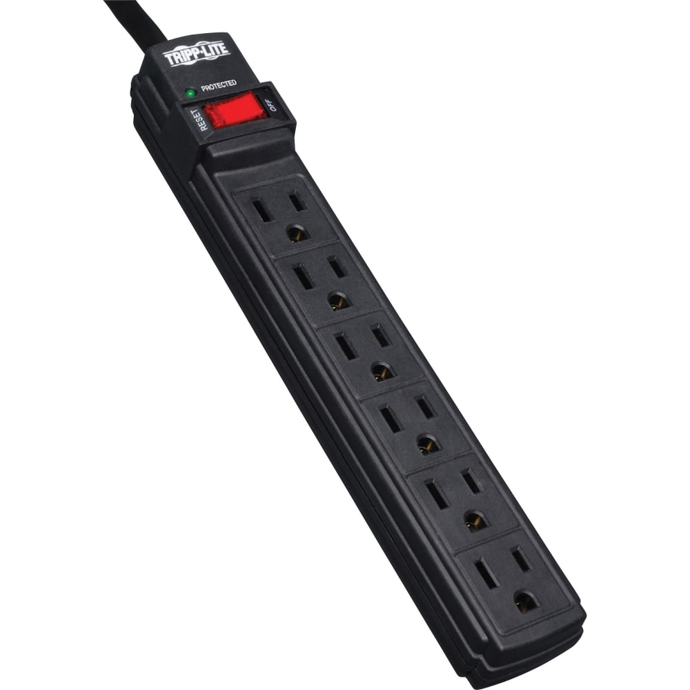 Eaton Tripp Lite Series Surge Protector Power Strip 6 Outlet 6ft Cord 360 Joules Black - Surge protector - TLP6B MPN:TLP6B