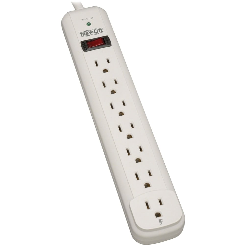 Tripp Lite Protect It! Seven-Outlet Surge Suppressor, White MPN:TLP712